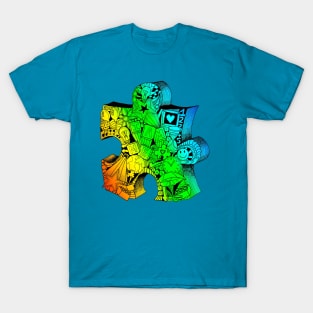 LGBT Autism Awareness ASD Superhero T-Shirt T-Shirt